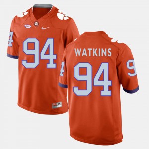 Clemson University #94 Men's Carlos Watkins Jersey Orange University College Football 549989-465