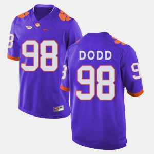 CFP Champs #98 For Men's Kevin Dodd Jersey Purple College Football Stitched 936037-224