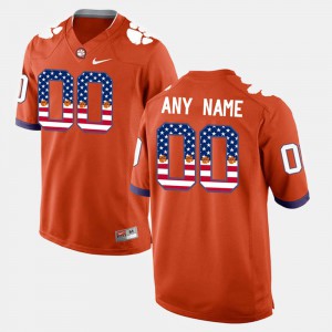 CFP Champs #00 Mens Custom Jerseys Orange Stitch US Flag Fashion 724411-394