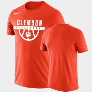 Clemson University For Men T-Shirt Orange Stitch Drop Legend Performance Basketball 770573-803