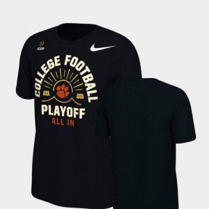 Clemson For Men T-Shirt Black College 2018 College Football Playoff Bound Sun 411941-859