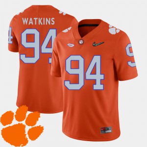 Clemson #94 Mens Carlos Watkins Jersey Orange College 2018 ACC College Football 371563-395
