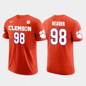 CFP Champs #98 Men D.J. Reader T-Shirt Orange Houston Texans Football Future Stars NCAA 728927-637