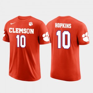 CFP Champs #10 For Men's DeAndre Hopkins T-Shirt Orange Houston Texans Football Future Stars Player 651169-194