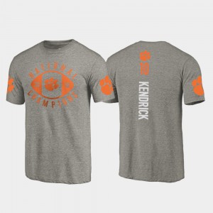 Clemson Tigers #10 For Men Derion Kendrick T-Shirt Gray College Football Playoff 2018 National Champions College 279472-705