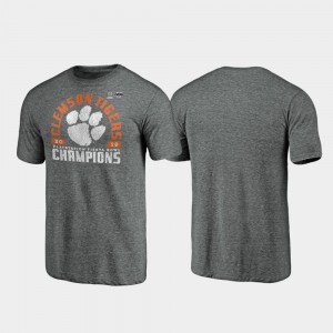 Clemson Men's T-Shirt Gray Offensive Tri-Blend 2019 Fiesta Bowl Champions College 387555-846
