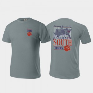 Clemson Mens T-Shirt Gray NCAA Comfort Colors Pride of the South 313347-848