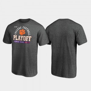 Clemson For Men T-Shirt Heather Gray College Safety 2019 College Football Playoff Bound 323166-462