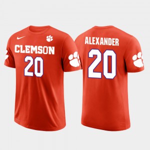 Clemson #20 Mens Mackensie Alexander T-Shirt Orange NCAA Minnesota Vikings Football Future Stars 275529-594