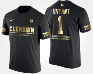 Clemson Tigers #1 Men's Martavis Bryant T-Shirt Black Short Sleeve With Message Gold Limited NCAA 309369-792