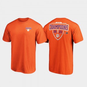 Clemson Tigers For Men T-Shirt Orange High School 2019 Fiesta Bowl Champions Lateral Score College Football Playoff 298358-220