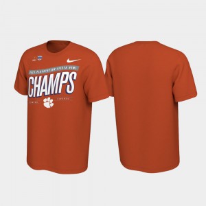 Clemson Tigers Mens T-Shirt Orange College Locker Room College Football Playoff 2019 Fiesta Bowl Champions 650863-869