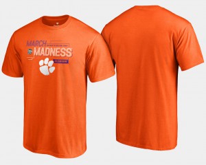 Clemson Men's T-Shirt Orange Official Basketball Tournament 2018 March Madness Bound Airball 577468-971