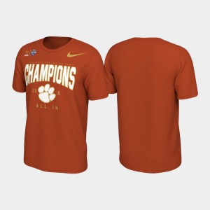 CFP Champs For Men's T-Shirt Orange Locker Room College Football Playoff 2018 Cotton Bowl Champions Stitch 539895-856