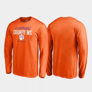 CFP Champs Men's T-Shirt Orange University Hitch Long Sleeve College Football Playoff 2018 National Champions 538852-882