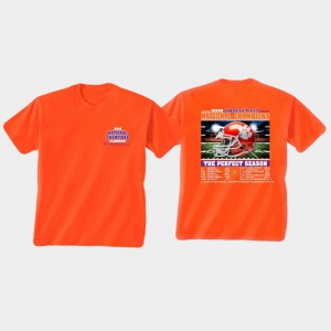 CFP Champs Men T-Shirt Orange Recap Undefeated Schedule College Football Playoff 2018 National Champions Player 524037-587