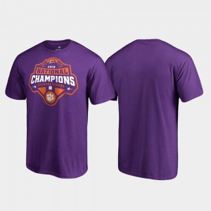CFP Champs For Men's T-Shirt Purple Embroidery Gridiron College Football Playoff 2018 National Champions 294825-504