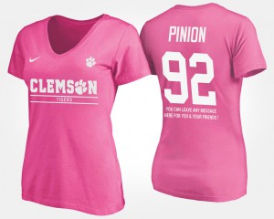 CFP Champs #92 Womens Bradley Pinion T-Shirt Pink Player With Message 543040-828