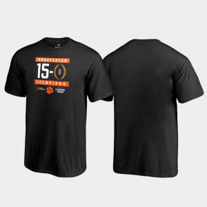 Clemson University Youth T-Shirt Black Undefeated College Football Playoff 2018 National Champions Player 913182-413