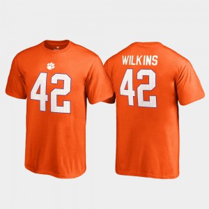 CFP Champs #42 Youth Christian Wilkins T-Shirt Orange Alumni College Legends Name & Number 587232-990