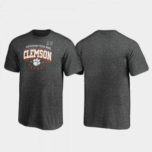 Clemson National Championship For Kids T-Shirt Heather Gray Tackle 2019 Fiesta Bowl Bound Stitched 177751-360