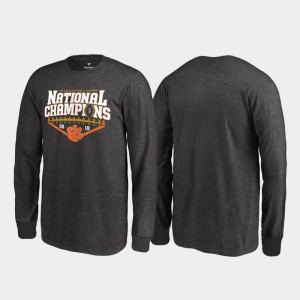 Clemson University Youth T-Shirt Heather Gray Rollout Long Sleeve College Football Playoff 2018 National Champions University 936130-953